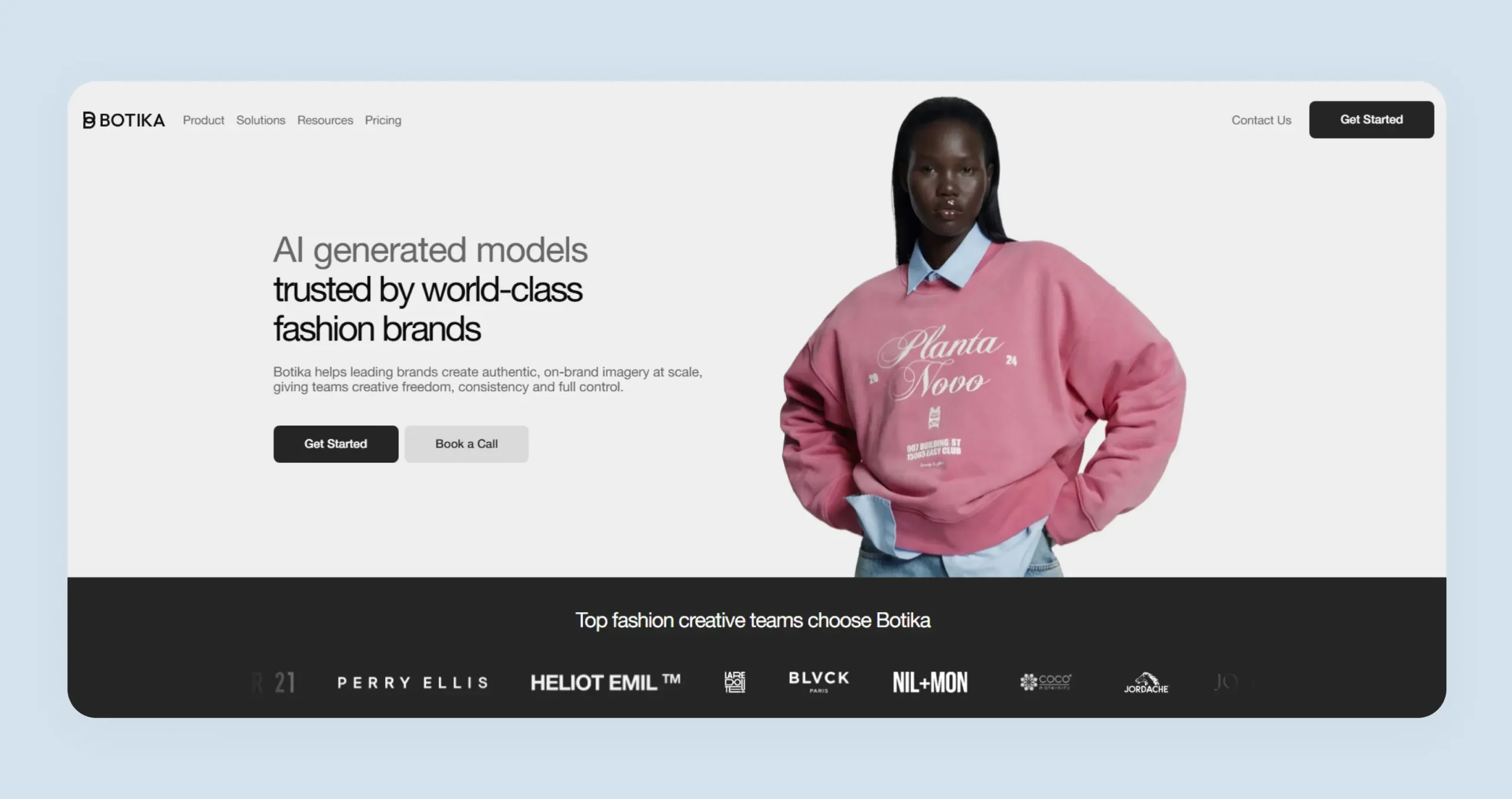 Home page of Botika