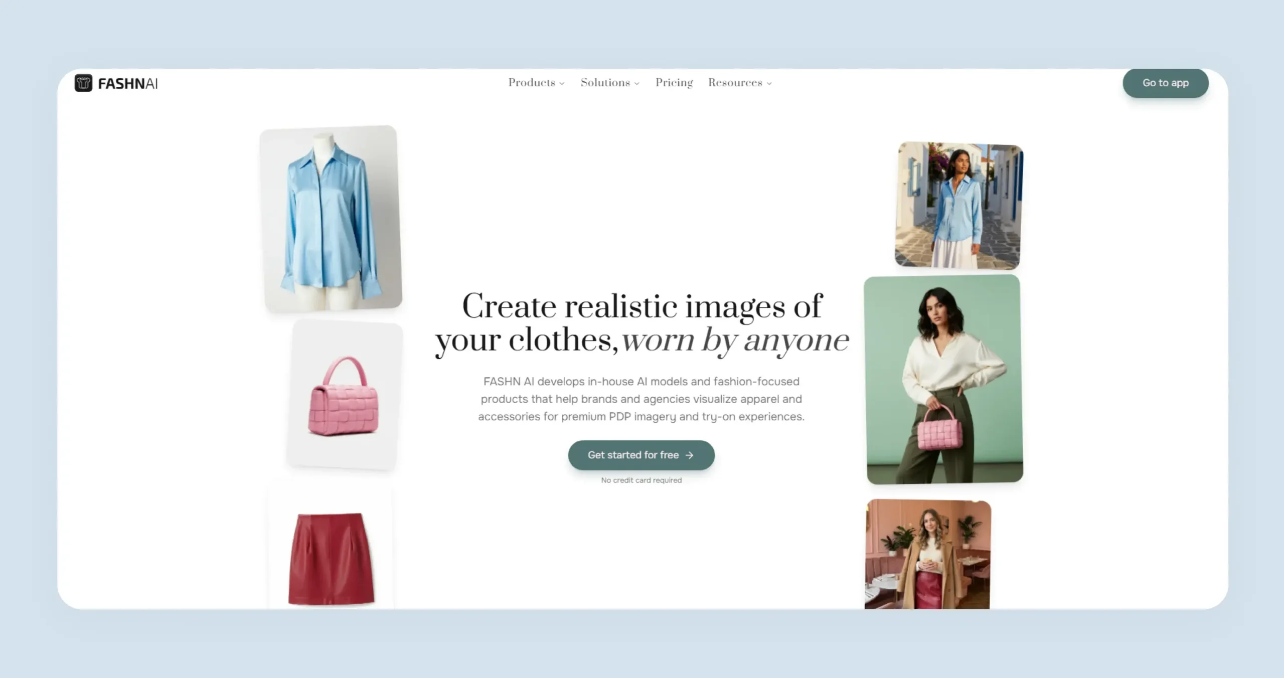 Home page of FASHN AI