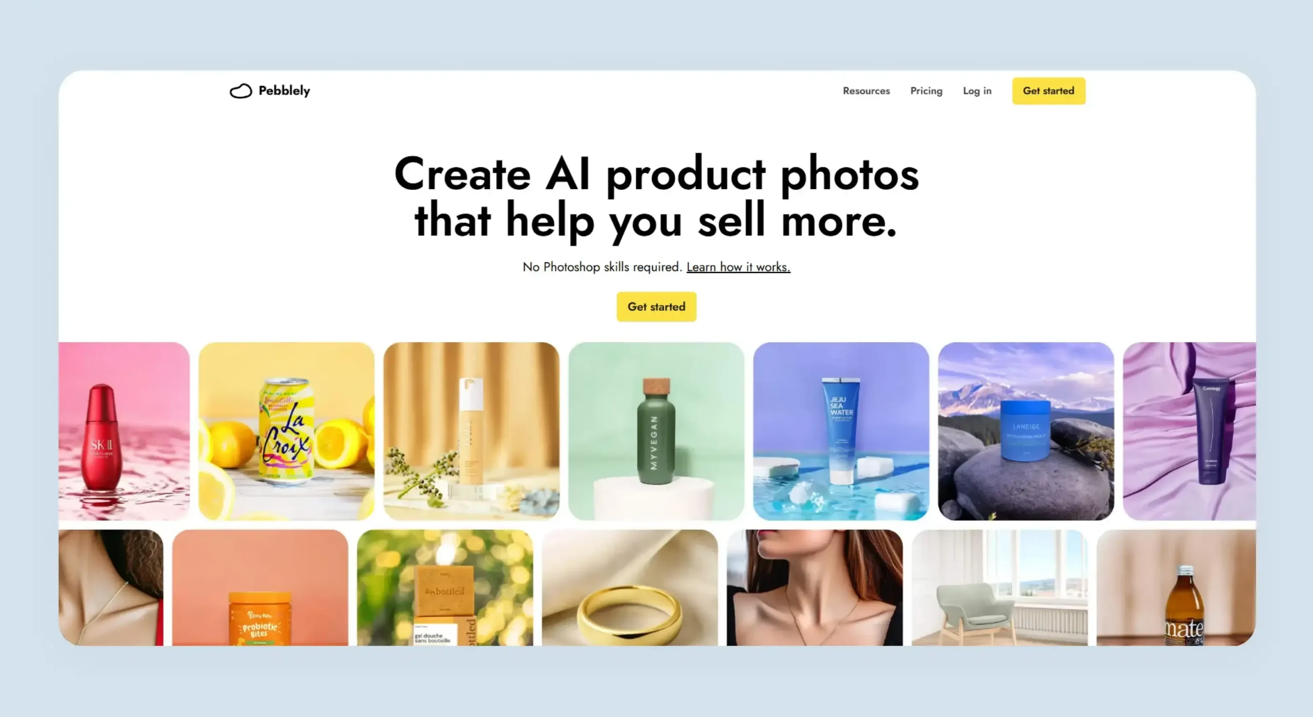 Home page of Pebblely