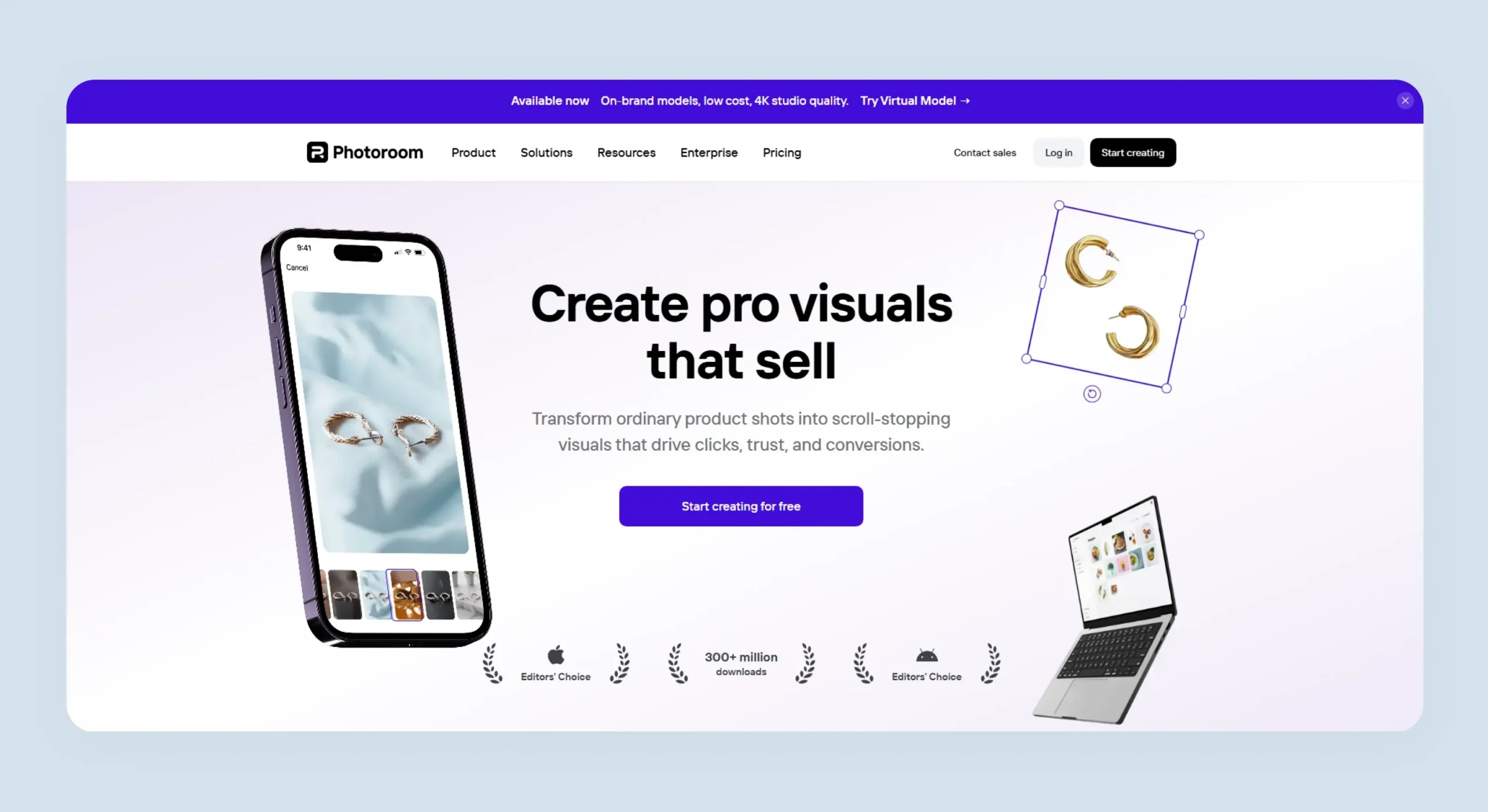 Home page of Photoroom