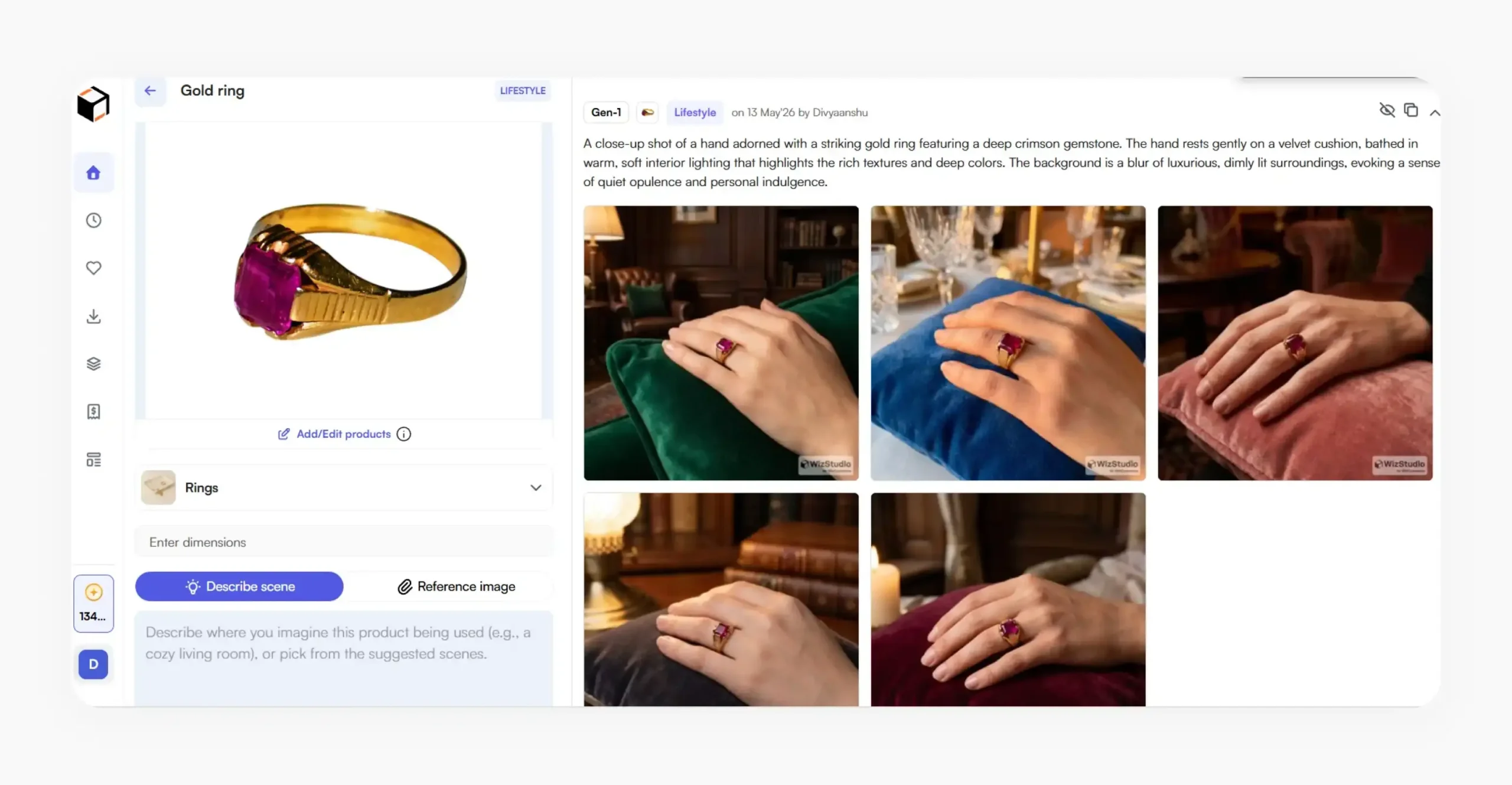 Multiple images generated in WizStudio Multiple images generated in WizStudio