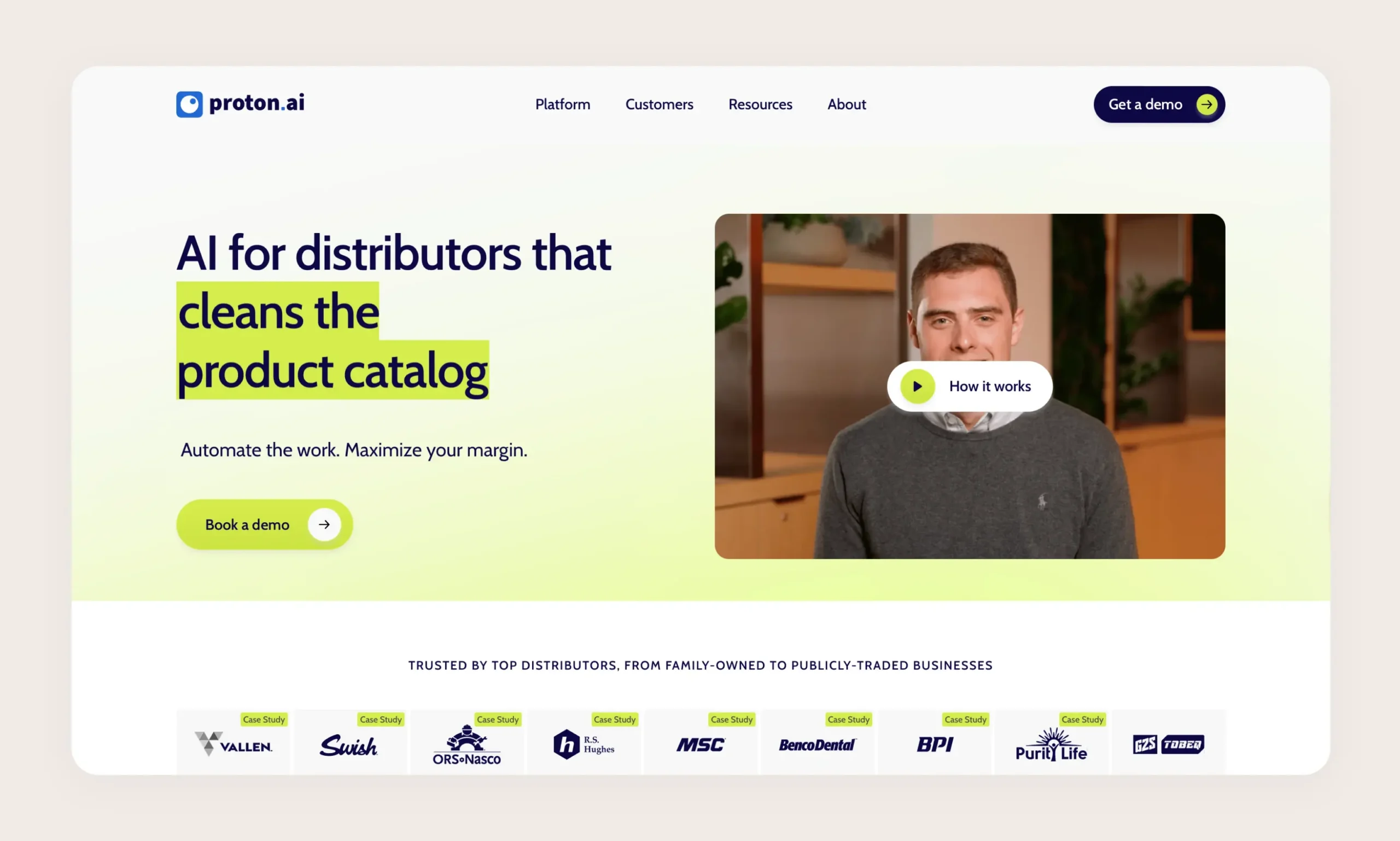 Proton.ai homepage Proton.ai homepage