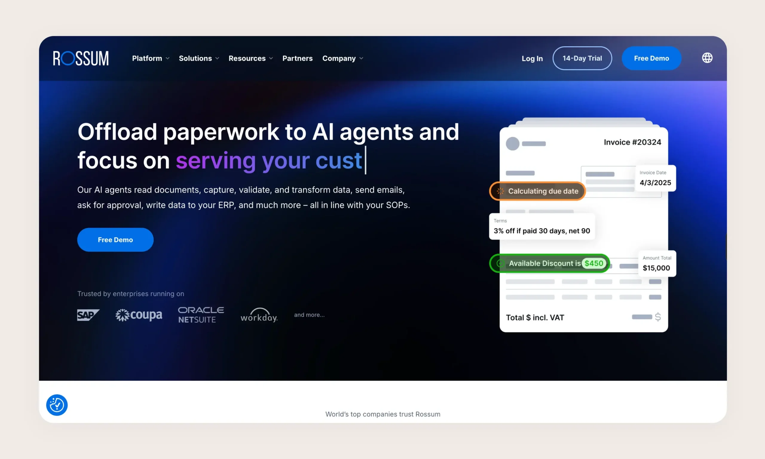 Rossum homepage Rossum homepage