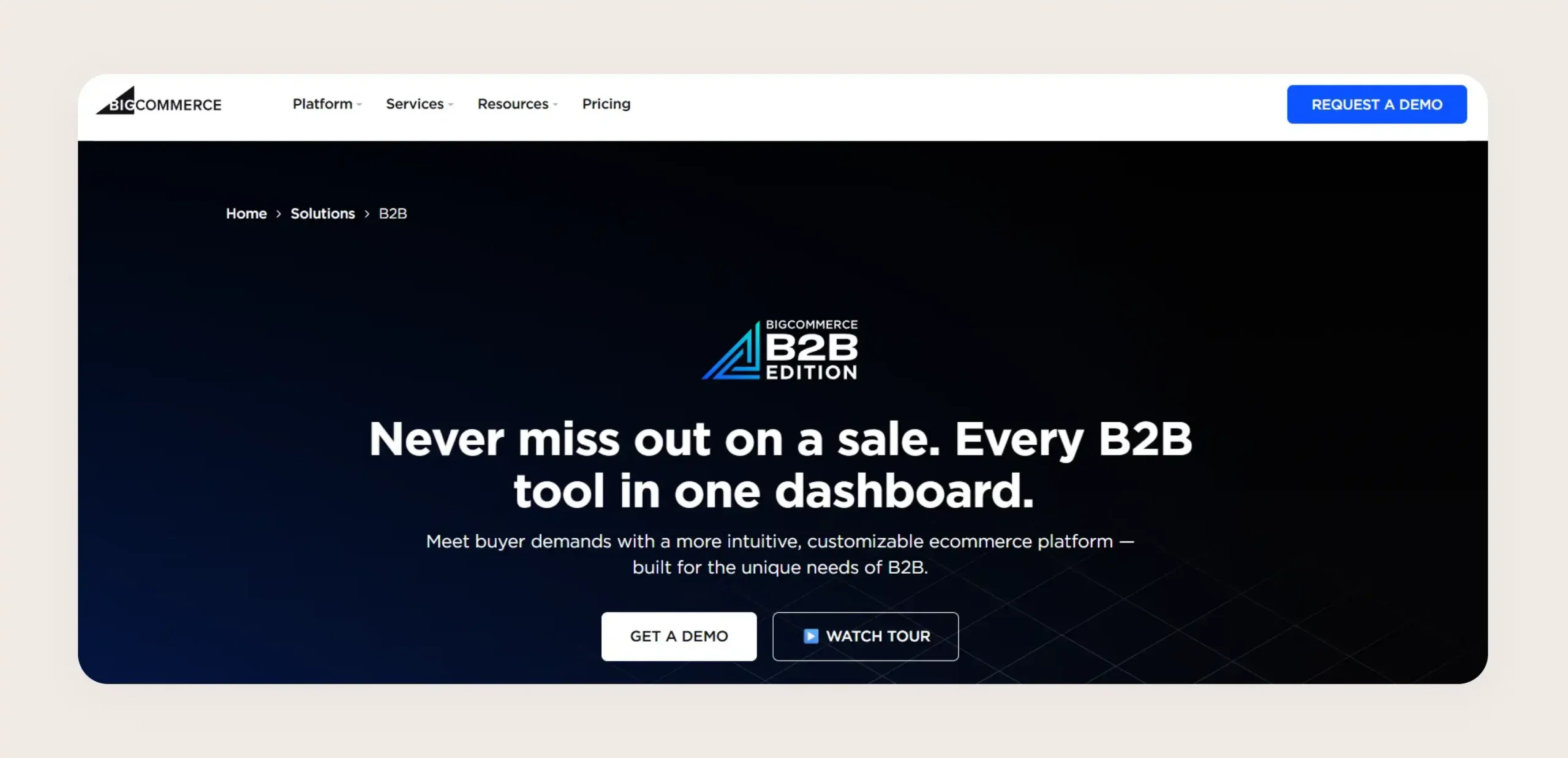 Screenshot of BigCommerce B2B Screenshot of BigCommerce B2B