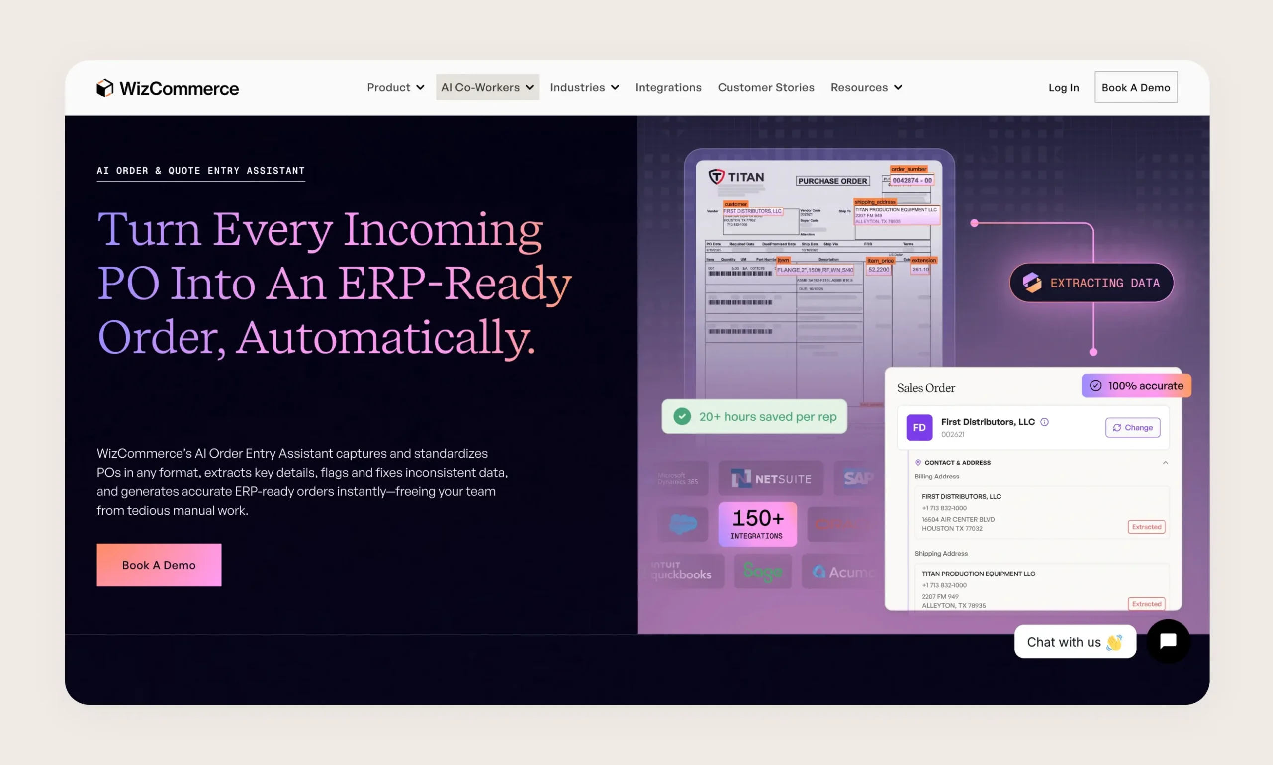 WizCommerce AI Order Entry Assistant WizCommerce AI Order Entry Assistant
