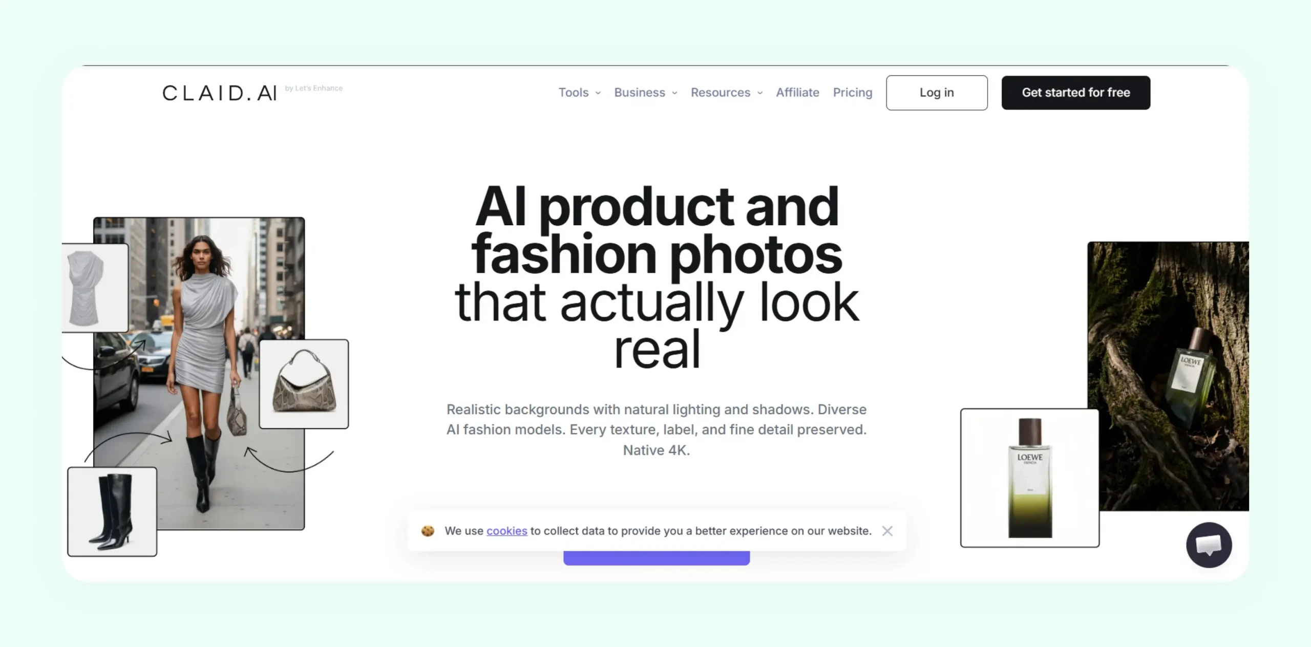 Claid AI homepage Claid AI homepage