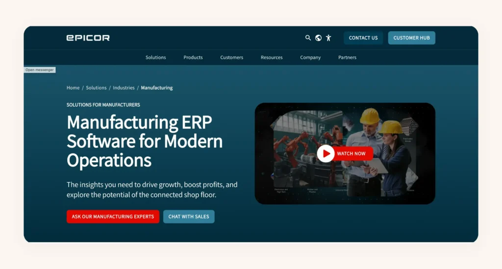 Epicor Homepage