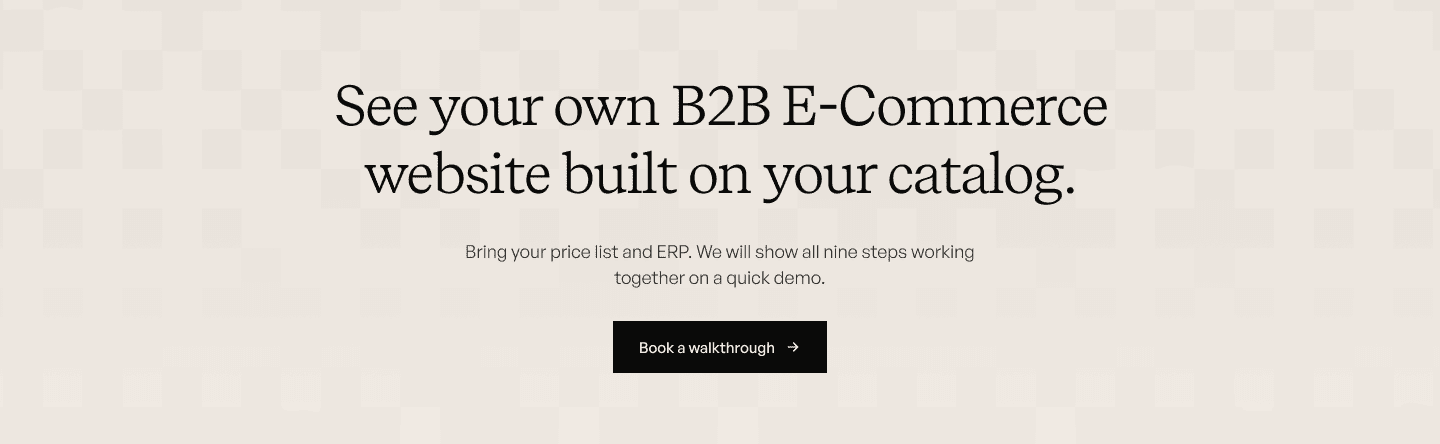 b2b ecommerce website built on your catalog
