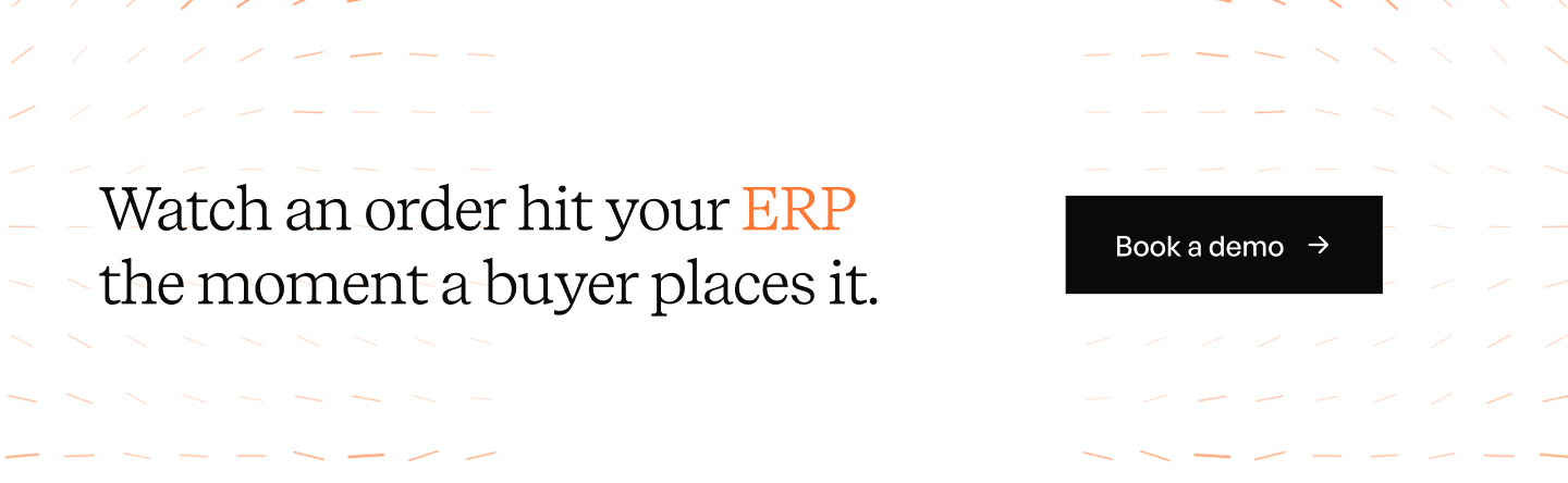 b2b ecommerce website erp