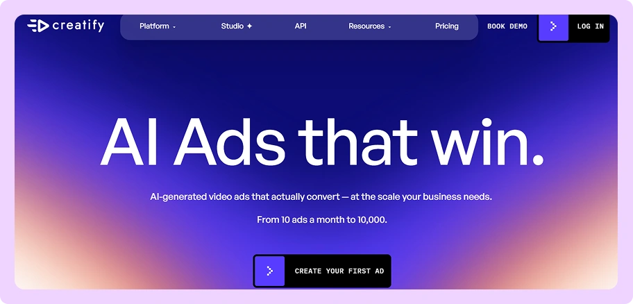 Creatify Homepage