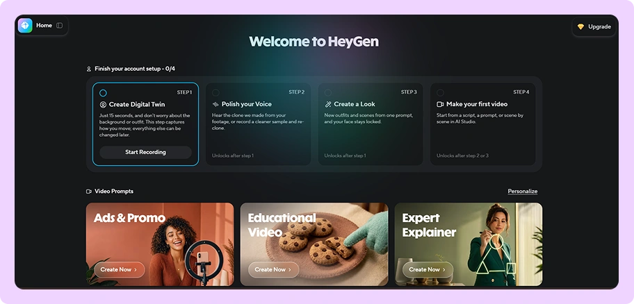 Heygen Homepage