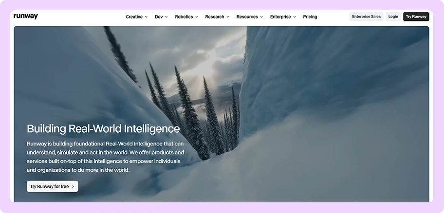 Runway Homepage