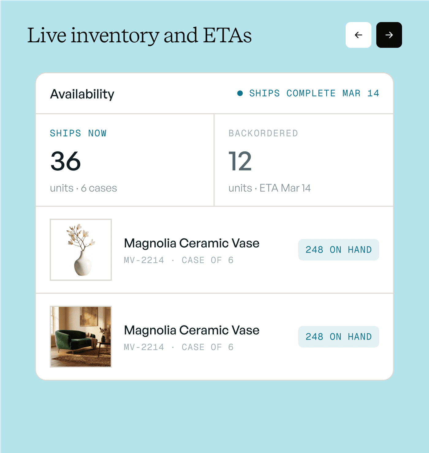 live inventory